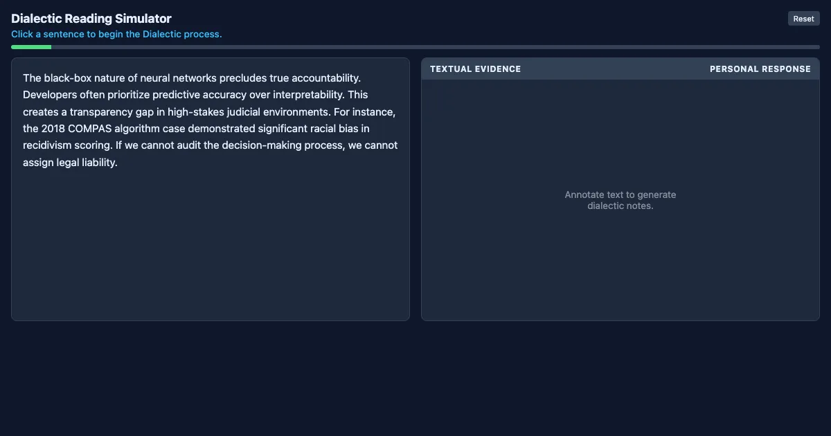 Preview of the Active Reading & Dialectic Note-Taking Demo interactive demo