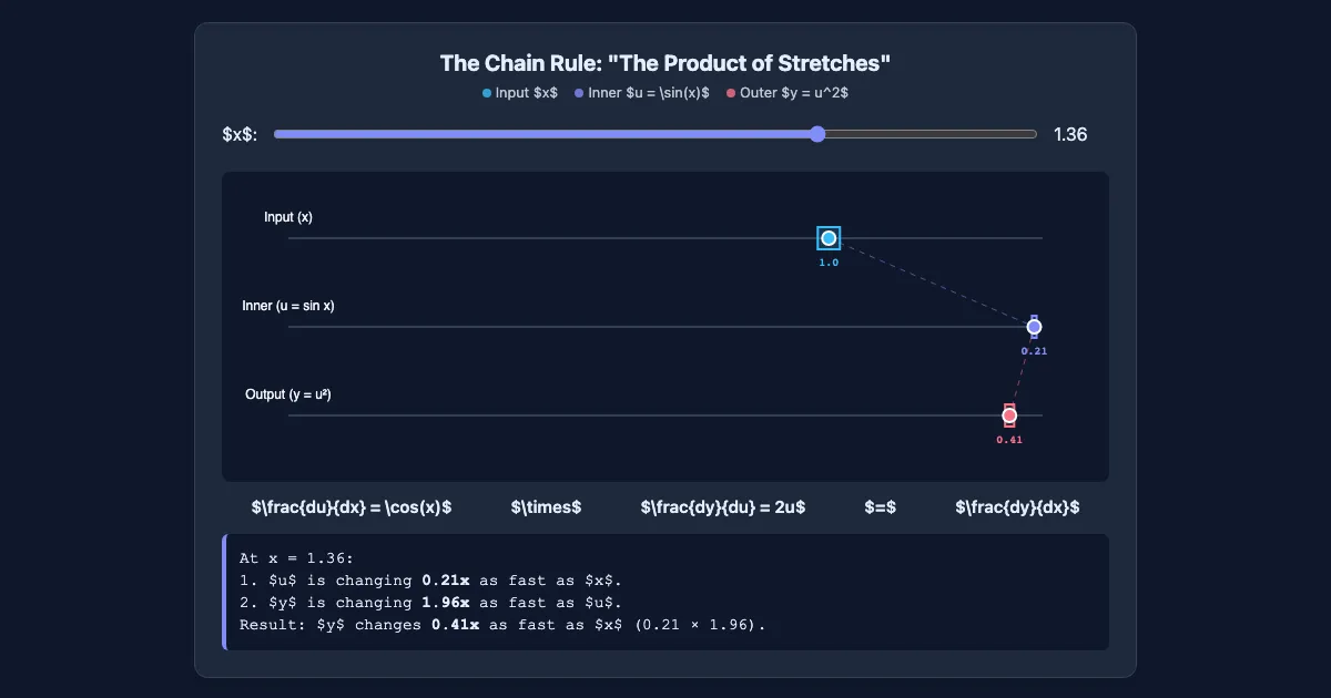 Preview of the Chain Rule Visualizer interactive demo