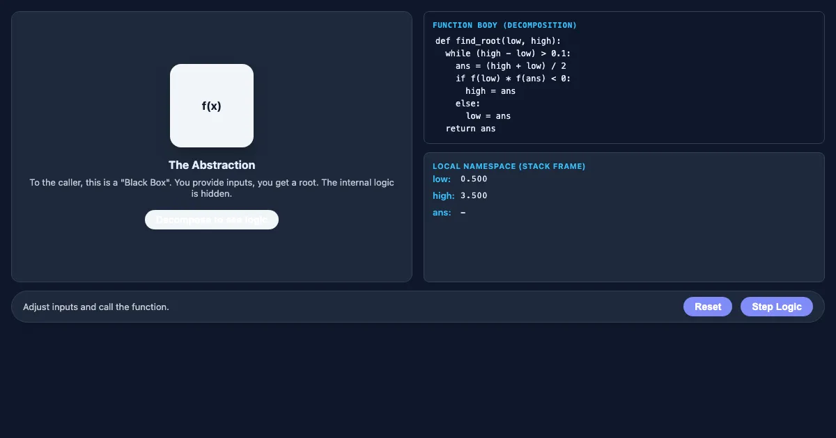 Preview of the Function Decomposition & Abstraction Demo interactive demo