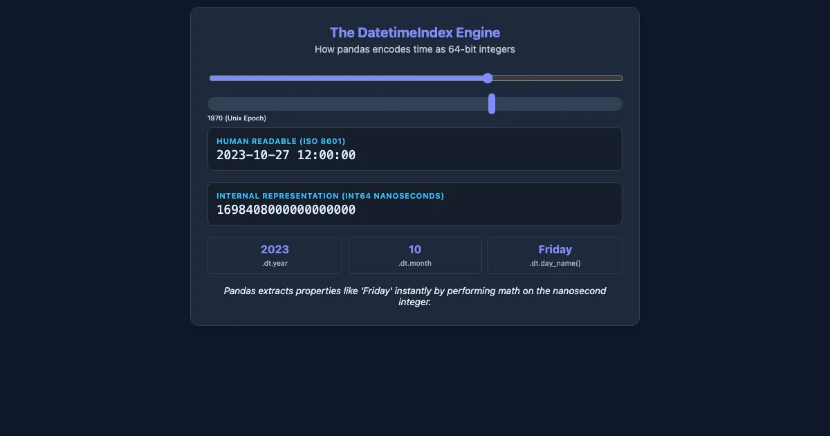 Preview of the Pandas Time Series Internals interactive demo
