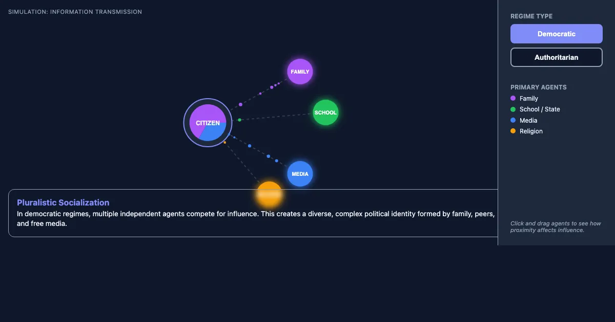 Preview of the Political Socialization Flow interactive demo