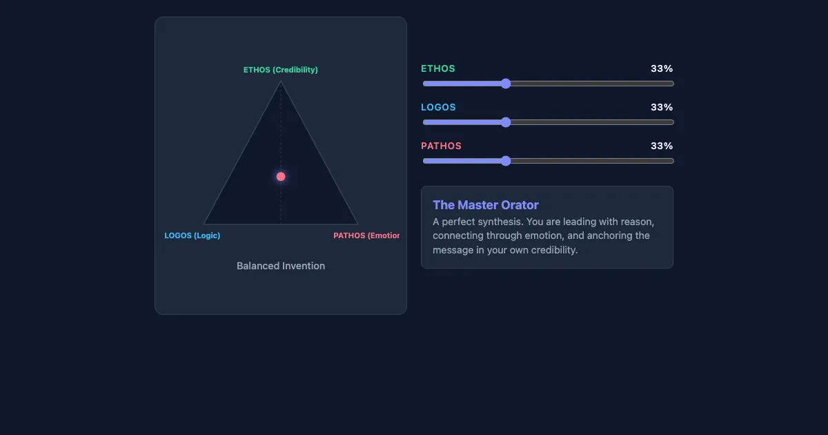 Preview of the Rhetorical Balance Explorer interactive demo