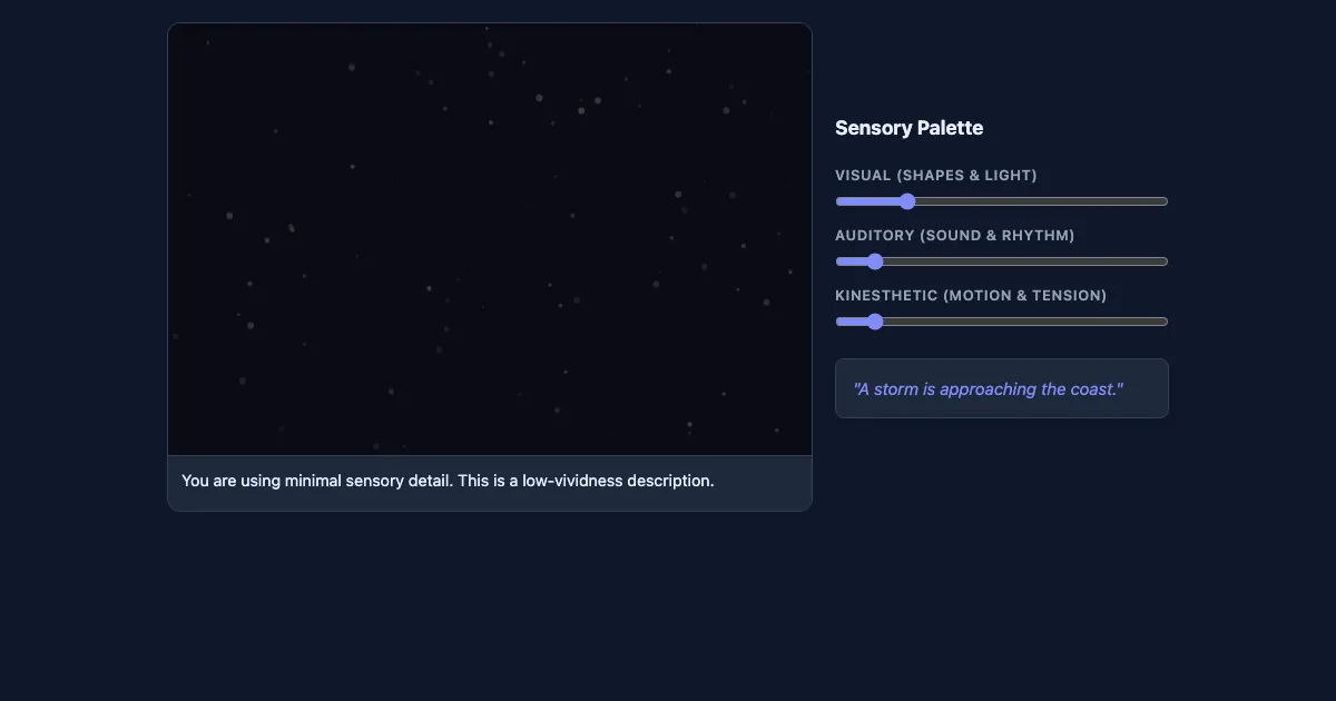 Preview of the The Architecture of Imagery: Descriptive Speech Demo interactive demo