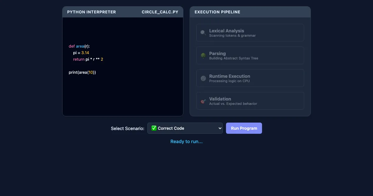 Preview of the The Debugging Sandbox interactive demo