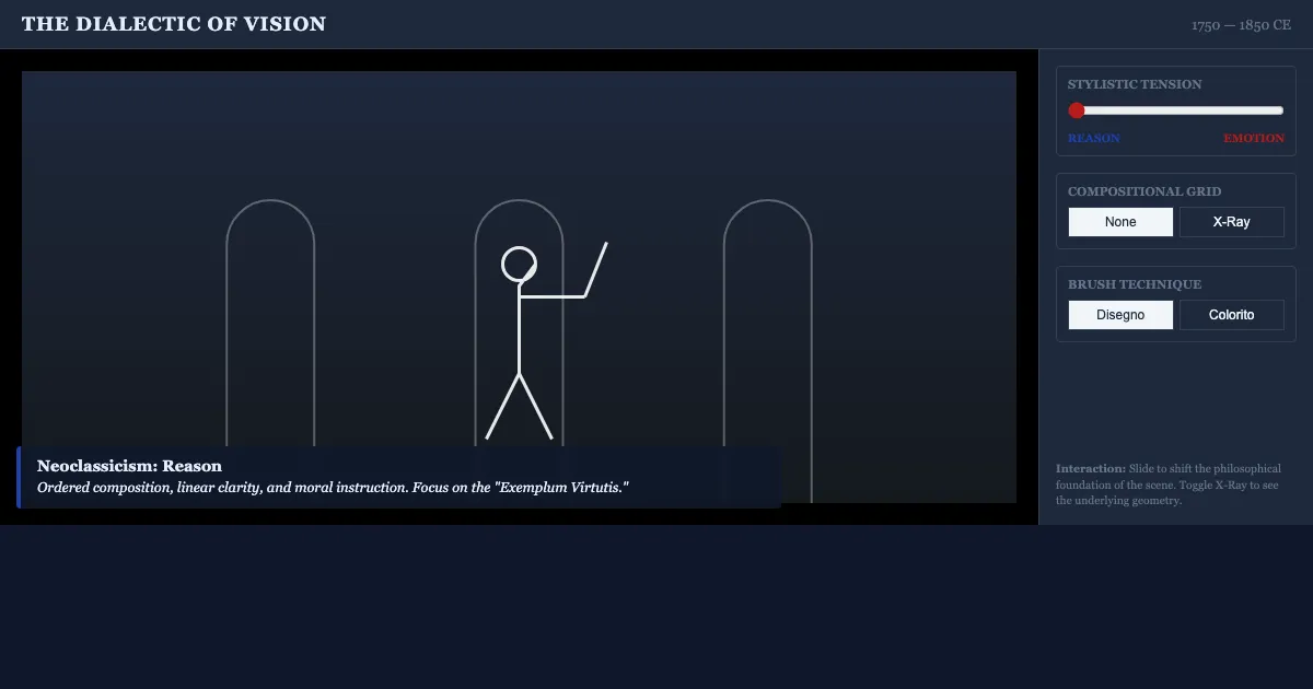 Preview of the The Dialectic of Vision: Neoclassicism vs Romanticism interactive demo