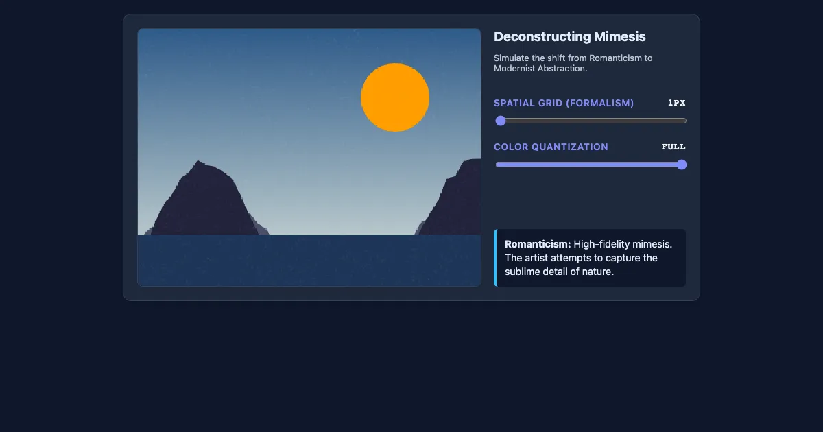 Preview of the The Modernist Pivot: From Mimesis to Abstraction interactive demo