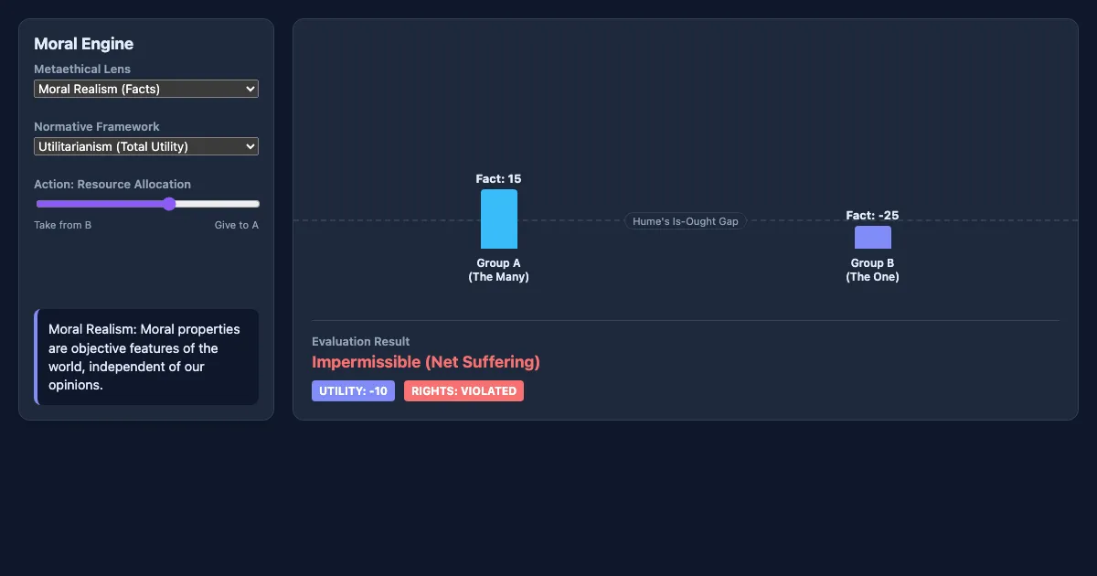 Preview of the The Moral Calculus Sandbox interactive demo